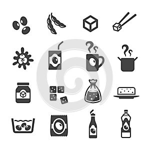 product of soybean icon set photo