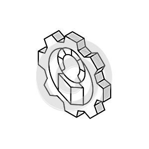 product testing mechanical engineer isometric icon vector illustration