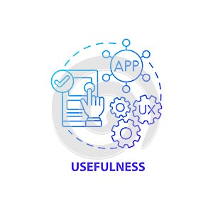 Product usefulness concept icon