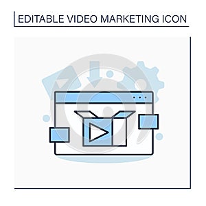 Product video line icon
