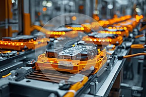 production assembly line of electric vehicle battery cells