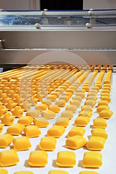 Production of biscuits