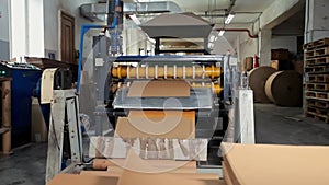 Production of cardboard. Cardboard production equipment. Cardboard packaging plant