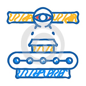 production control icon doodle illustration