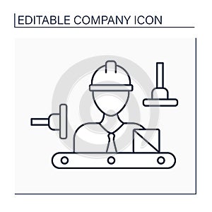 Production department line icon