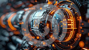 The production and distribution process in a factory, which represents the use of technology in making the process. Generative AI photo
