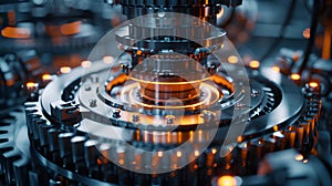 The production and distribution process in a factory, which represents the use of technology in making the process. Generative AI photo