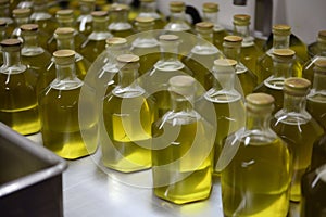 production factory industry tanks liquid industrial olive food oil machinery. Generative AI.