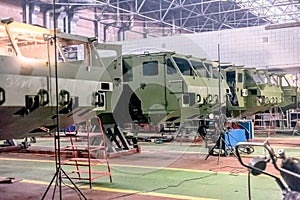 Production of fortified car bodies at factory