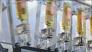 Production line for the production and bottling of carbonated beverages. Factory for the production of mineral water and