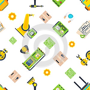 Production Line Seamless Pattern