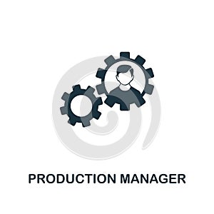 Production Manager icon. Premium style design from startup icon collection. UI and UX. Pixel perfect Production Manager icon for