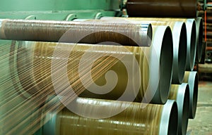 Nylon thread in a factory photo