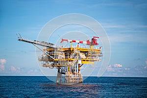 Production platform in offshore oil and gas industry.
