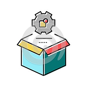 production process color icon vector illustration