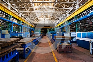 The production process in an industrial factory for the production of automotive parts, sparks tety.