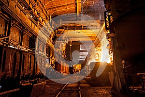 Production process in the steel mill