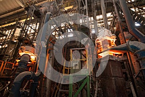 Production process in the steel mill