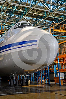 The production and repair of the largest transport aircraft AN-124.