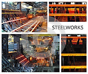 Production of steel in a steel mill - production in heavy industry