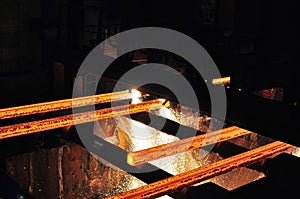 Production of steel in a steel mill - production in heavy industry