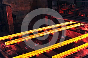 Production of steel in a steel mill - production in heavy industry