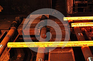 Production of steel in a steel mill - production in heavy industry