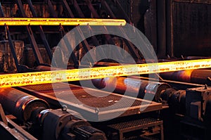 Production of steel in a steel mill - production in heavy industry