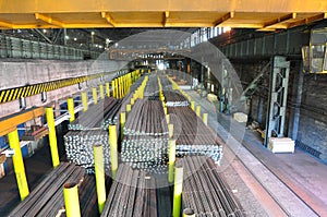 Production of steel in a steel mill - production in heavy industry