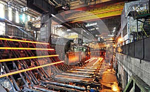 Production of steel in a steel mill - production in heavy industry