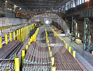 Production of steel in a steel mill - production in heavy industry