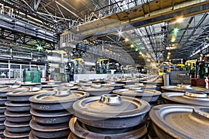 Production of the steel train wheels