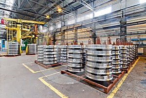 Production of the steel train wheels