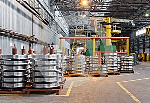 Production of the steel train wheels