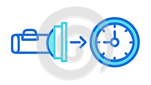 Production Time Efficiency Icon, Industrial Process Vector, vector design Generative AI