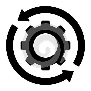 production vector icon isolated on white background