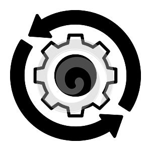 production vector icon isolated on white background