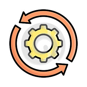 production vector icon isolated on white background