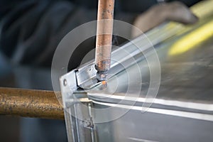 Production of ventilating metal pipes