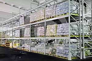 Production in warehouse shelves
