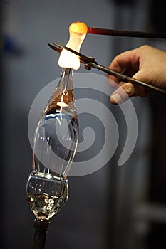 Production of a wine glass