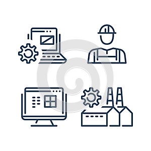 Production worker, operation or administration, manufacture industry concept