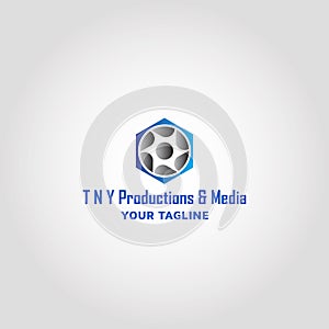 Productions & Media vector logo design template idea