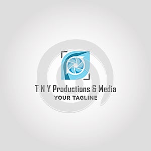 Productions & Media vector modern logo design template idea photo