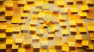 productive yellow post it notes