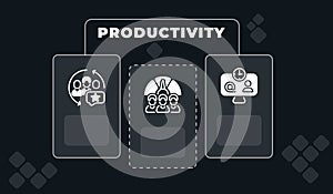 Productivity concept banner template