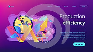 Productivity concept landing page.