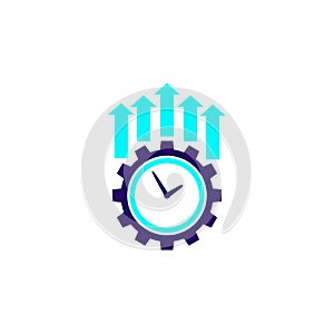 Productivity and efficiency growth vector icon