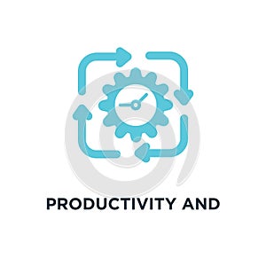 productivity and efficiency icon. productivity and efficiency co