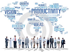 Productivity Mission Strategy Business World Vision Concept